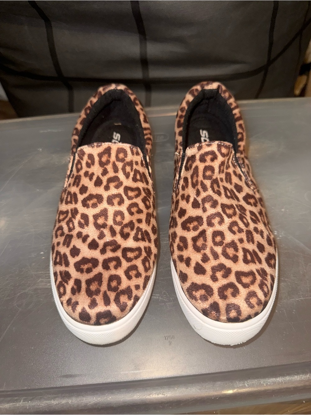 Leopard Print Slip-On Sneakers - Brown